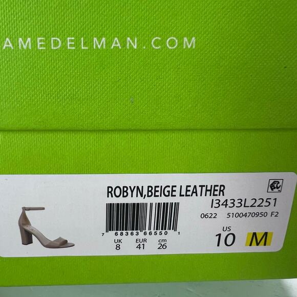 Sam Edelman Robyn Leather Ankle Strap Heel Beige I3433L2251 Women 10M Tried On - Picture 11 of 11